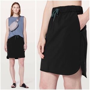Lululemon 2 On The Fly Skirt 21" Black W8897S